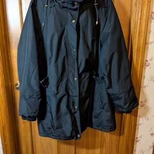 Susan Graver Hooded Jacket  Convertible 4-in-1 w Reversible Velour Vest Black 2X